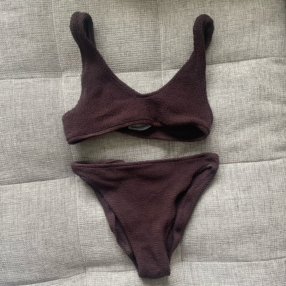 NWOT YouSwim Eva Standard Waist Two-Piece in Espresso